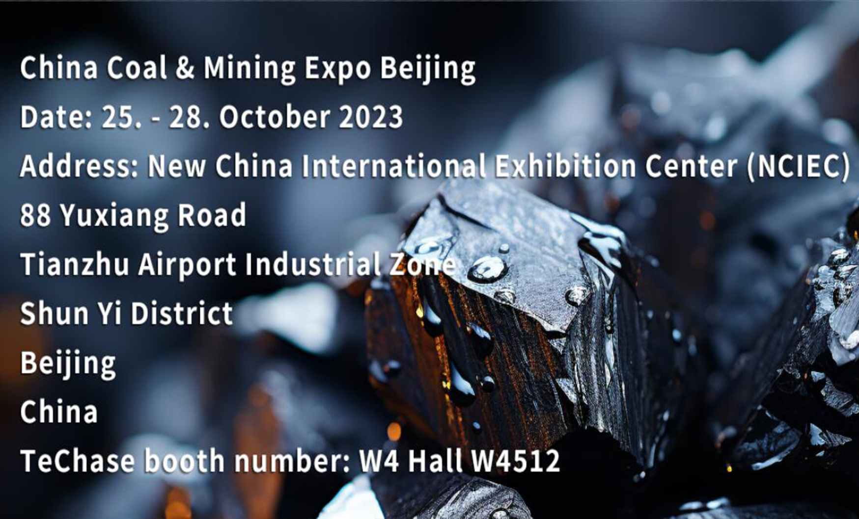 Exhibition Invitation | China Coal & Mining Expo Beijing| 25. - 28. October 2023